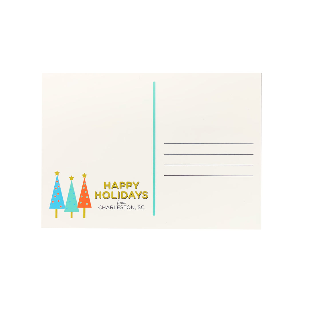 Holiday Postcards with Gold Foil