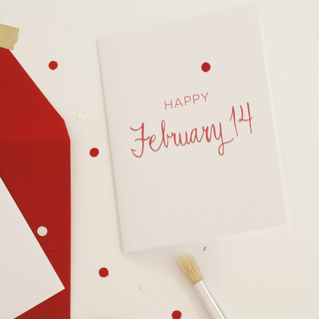 Happy February 14, Funny Valentine's Day Card - shop greeting cards, handmade stationery, & wedding invitations by dodeline design - 2