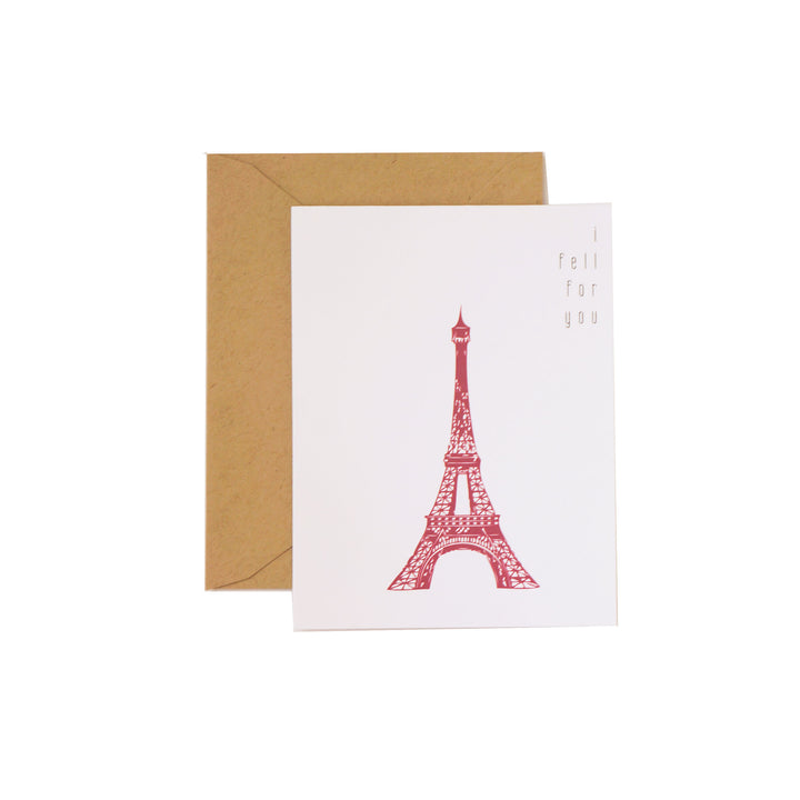 I Fell For You Valentine's Day Card French Inspired Paris