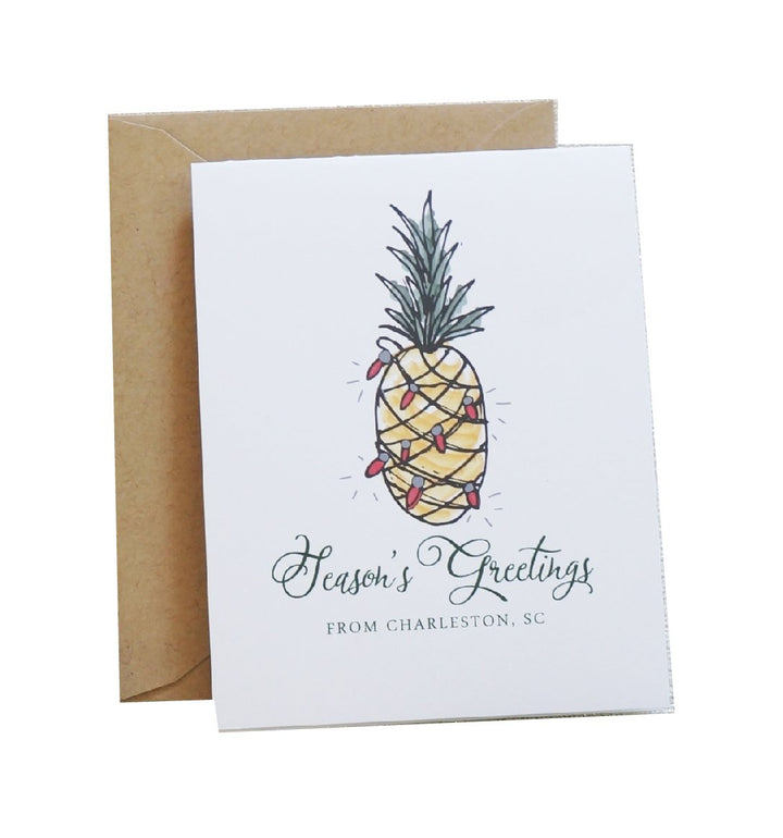 Charleston Holiday Card | Watercolor Pineapple