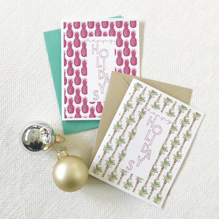 Tropical Holiday Card | Pink Pineapples