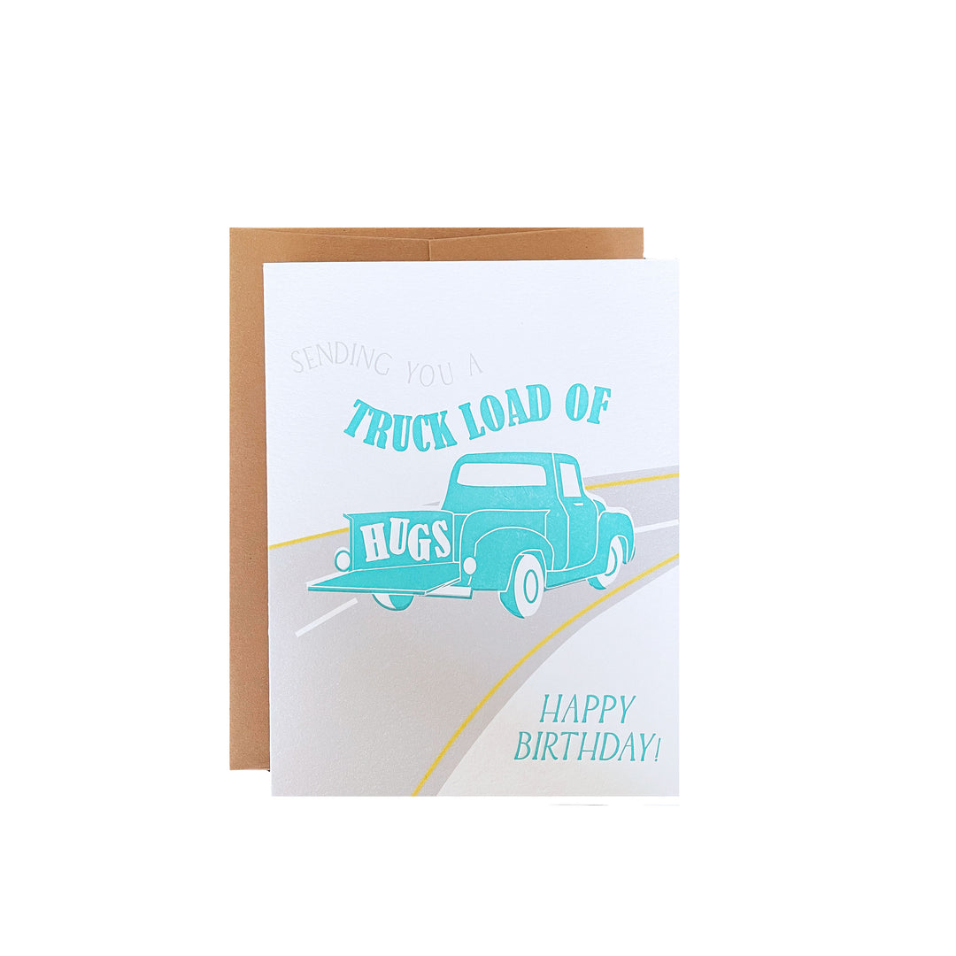 Truckload of Hugs Letterpress Card