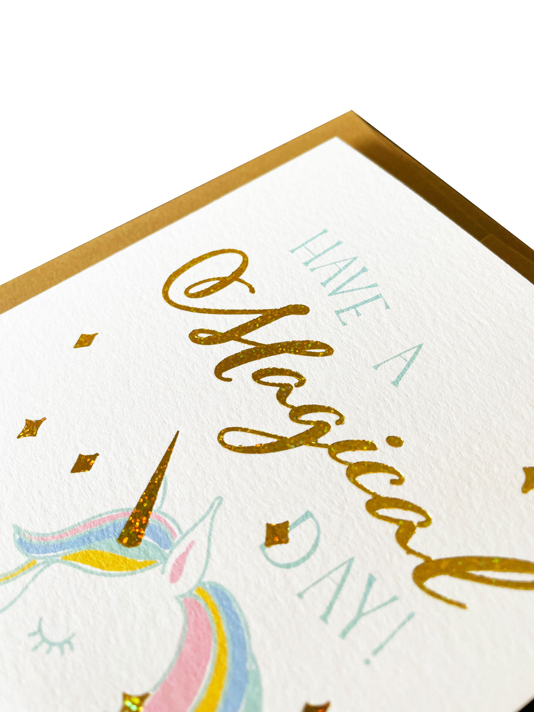 Unicorn Glitter Birthday Card