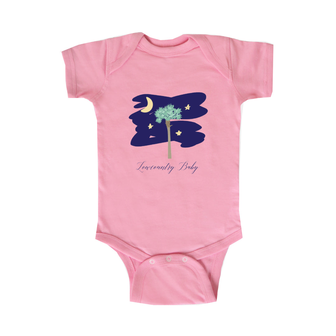 Lowcountry Baby Onesie in Pink