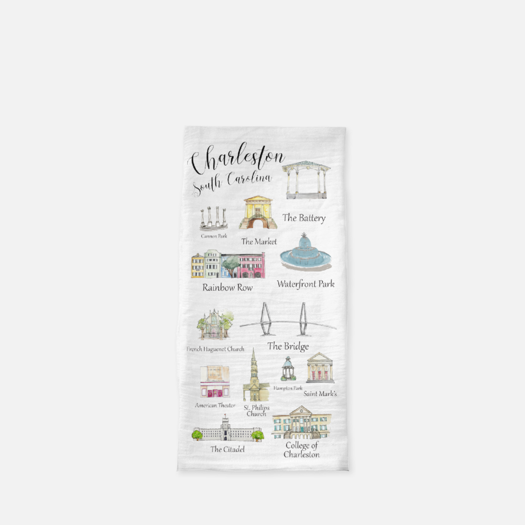 Dodeline Design Charleston Tea Towel