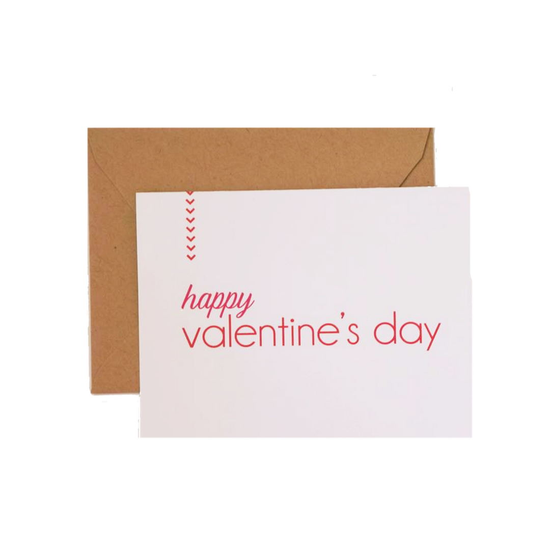 Modern Happy Valentine's Day Card Typography by dodelinedesign