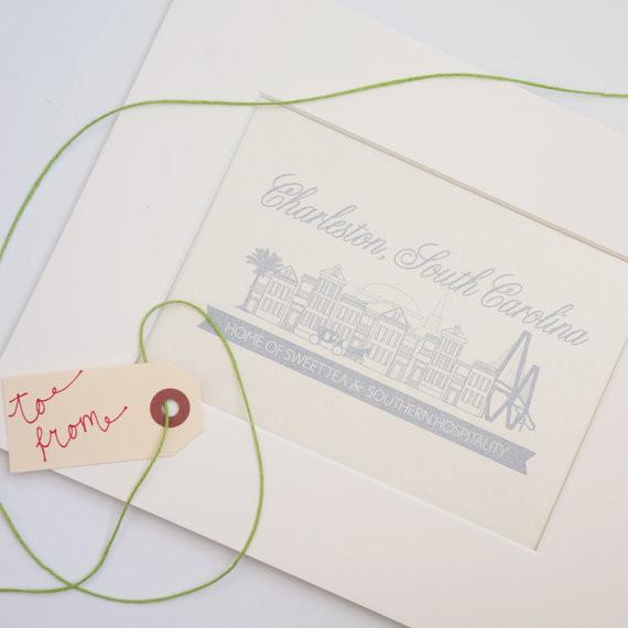 Charleston Single Houses Print - shop greeting cards, handmade stationery, & wedding invitations by dodeline design - 3
